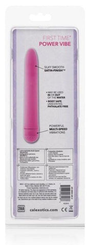 California Exotics First Time Power Vibrator Pink Multi Speed - Personal Massagers