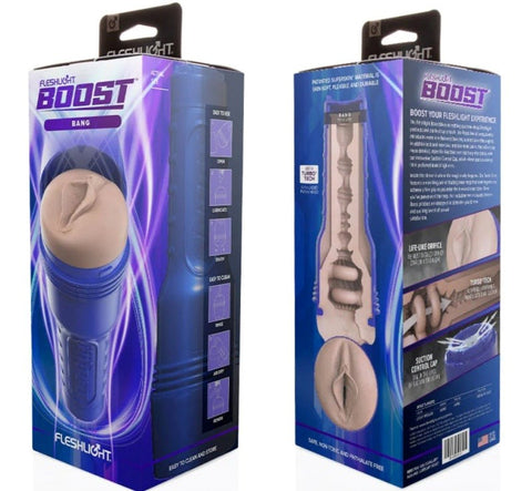 Fleshlight Boost Bang Slide Into Pleasure Male Masturbator with Turbo Tech - Masturbators and Strokers