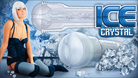 Fleshlight Ice Crystal Series Gripping Cock Rings Crystal Clear Male Masturbator - Masturbators and Strokers