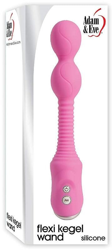 Adam & Eve Flexi Kegel Wand Silicone Dual Motor Vibrator - - Love Eggs and Kegel Exercisers