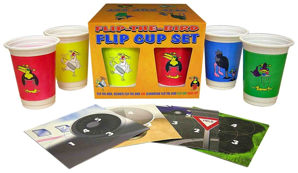 Kheper Games Flip The Bird Flip Cup Challenge Drinking Game - - Sex Games, Coupons and Tricks
