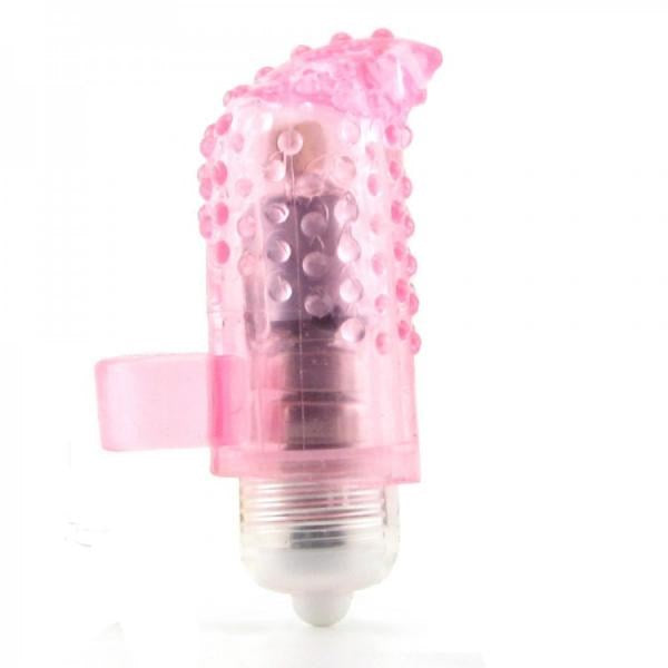 Hott Products Frisky Fingers Light Up Pink Finger Vibrator with LED Lights - - Finger and Tongue Vibrators