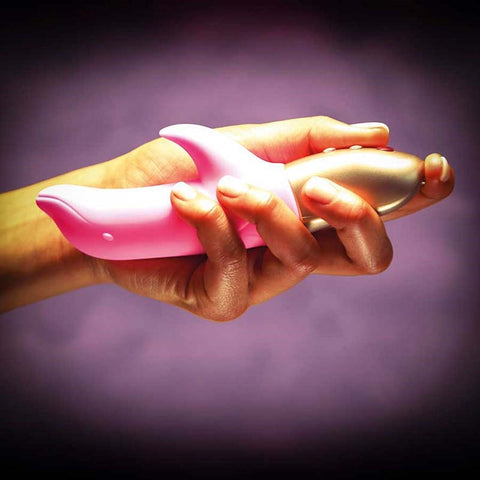 Fun Factory Dolly Bi Vibe Candy Rose Dual Stimulation Vibrator - Rabbit Vibrators