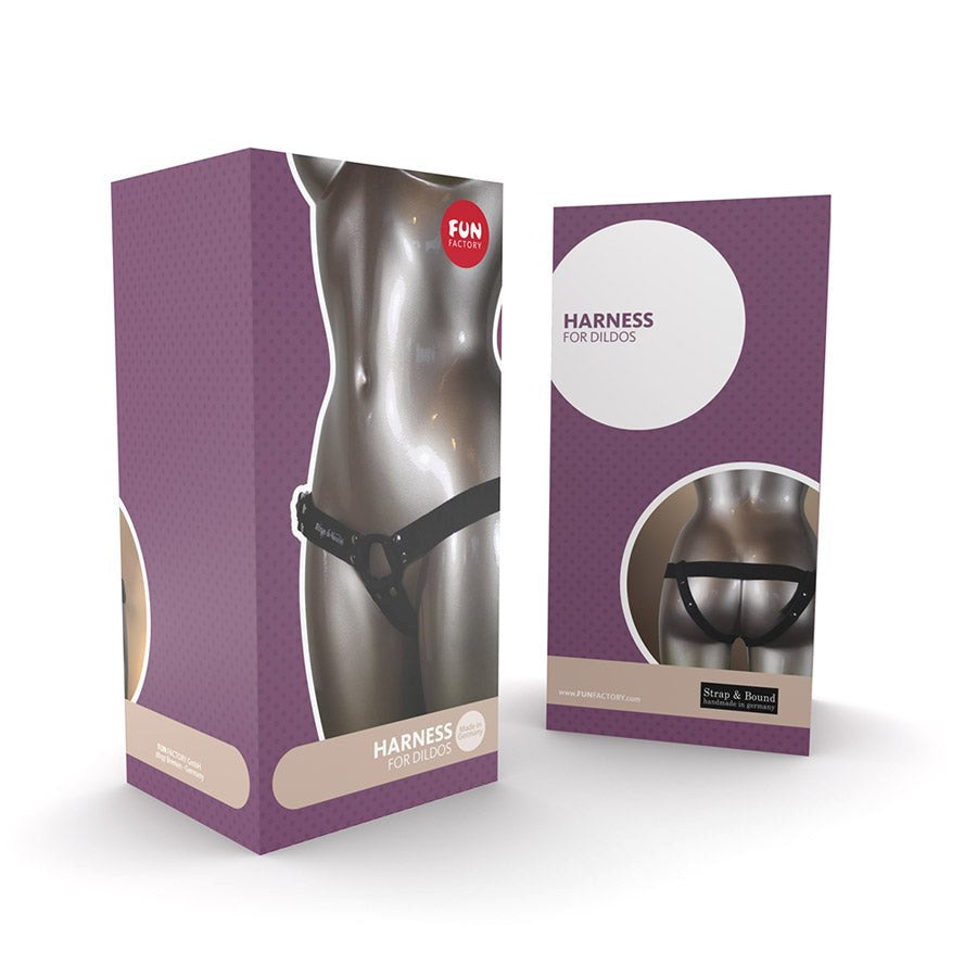 Fun Factory Strap & Bound Harness Premium Vegan Denim Construction - - Strap On Sextoys