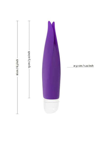 Fun Factory Volita Slim Vibrator Dual Flickering Tips for Clitoral Play - Clit Ticklers and Pulsators