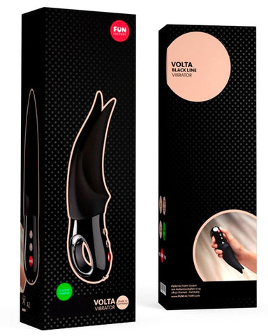 Fun Factory Electrifying Pleasure Fun Factory Volta Black Edition Clitoral Vibrator - Clit Ticklers and Pulsators