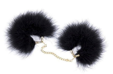 Fur Cuffs with Golden Chain - Cuffs and Restraints