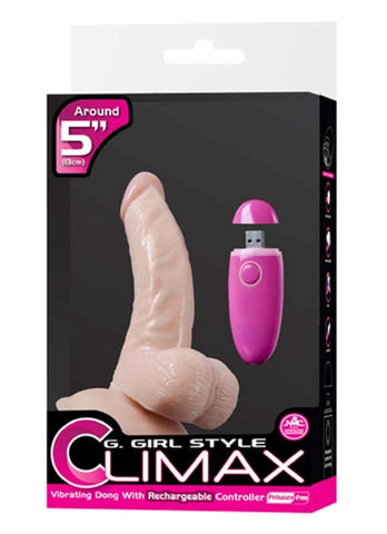 NANMA Corporation G Girl Style Climax 5 Vibrating Dong Version 2 Rechargeable - Realistic Dildos