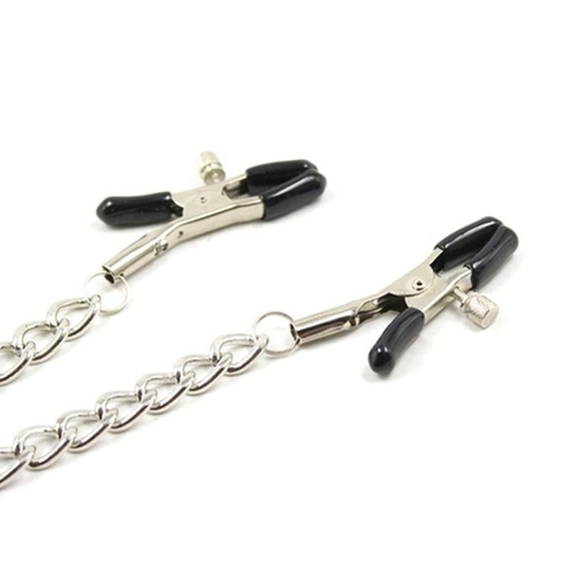 BDStyle Game of Chains Extreme Clamps with Adjustable Pressure Control - Breast and Nipple Toys