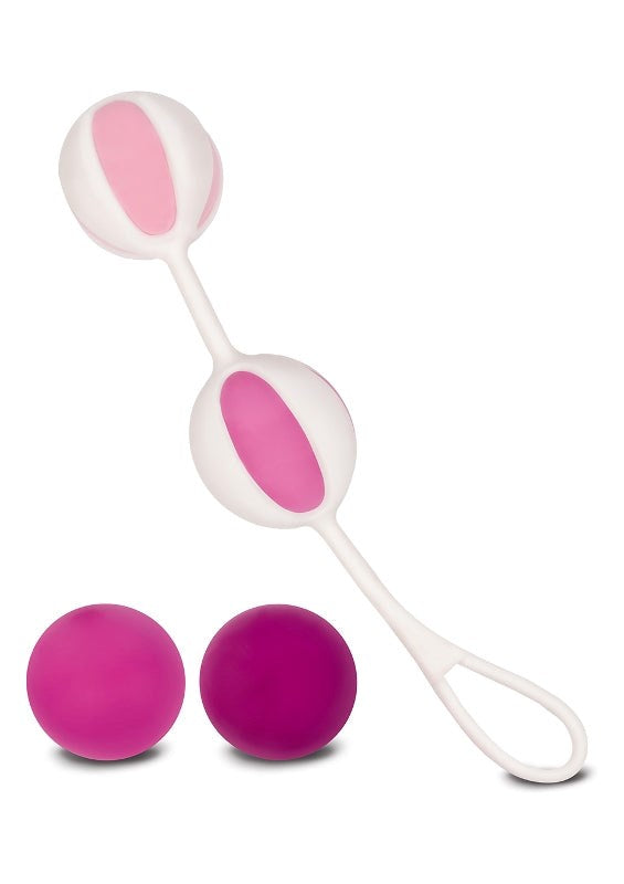 Gvibe Geisha Balls 2 Pink Kegel Exerciser Pelvic Floor Strengthening - - Personal Massagers