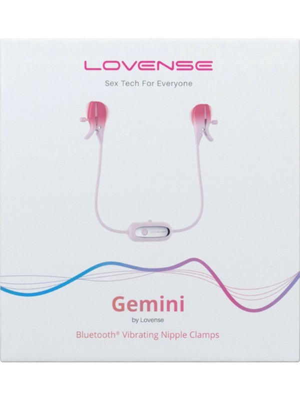 Lovense Gemini App Controlled Vibrating Nipple Clamps with Dual Motors - - Breast and Nipple Toys
