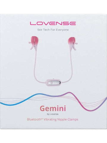 Lovense Gemini App Controlled Vibrating Nipple Clamps with Dual Motors - Breast and Nipple Toys
