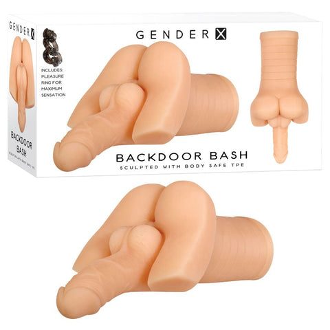 Evolved Gender X BACKDOOR BASH Male Masturbator with Textured Inner Channel - Masturbators and Strokers