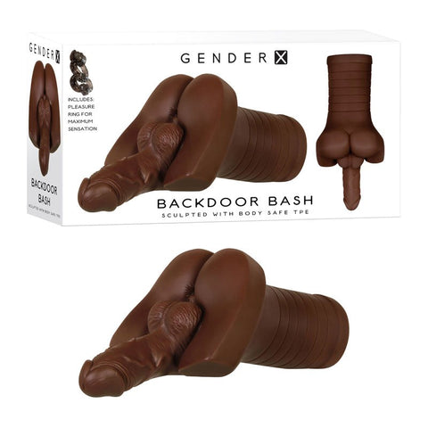 Evolved Gender X BACKDOOR BASH Male Masturbator with Textured Inner Channel - Masturbators and Strokers