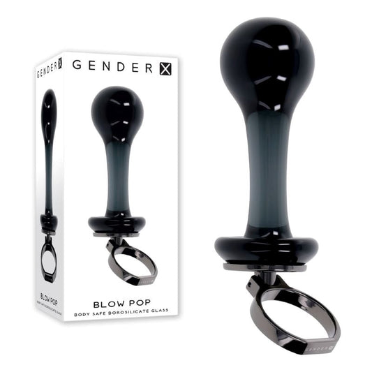 Gender X BLOW POP - Smooth, Secure, and Satisfying Glass Pleasure Plug - - Glass Sex Toys