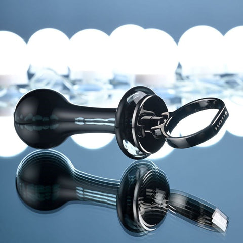 Evolved Gender X BLOW POP Glass Butt Plug Premium Smooth Glass Design - Glass Sex Toys