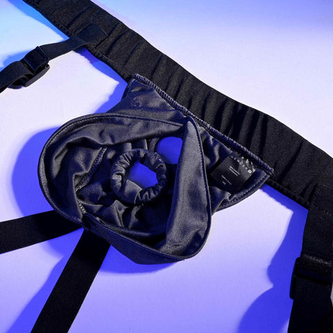 Evolved Gender X Adjustable Double Rider Strap On Harness with Dual O Rings - Strap On Sextoys