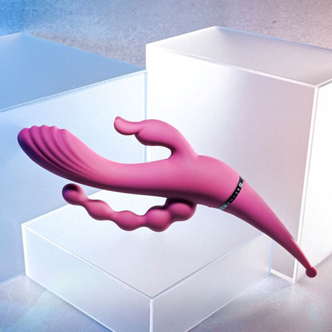 Evolved Gender X FOUR BY FOUR Rose Quadruple Stimulation Vibrator - G-Spot Vibrators