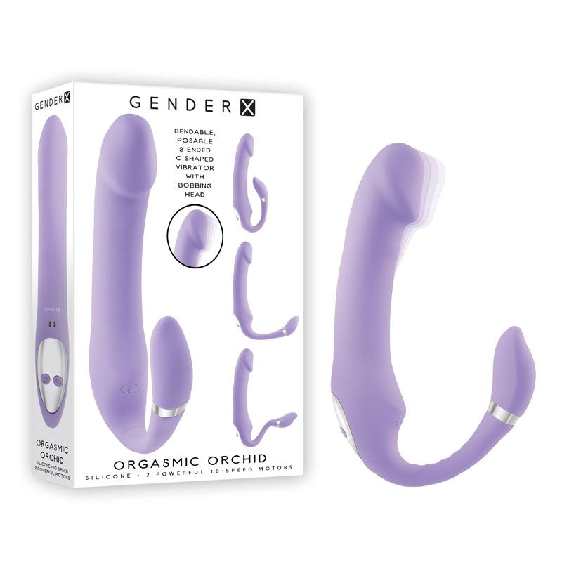 Gender X's Lilac Strapless Strap-On - 10 Speeds of Ecstasy - - Strap On Sextoys