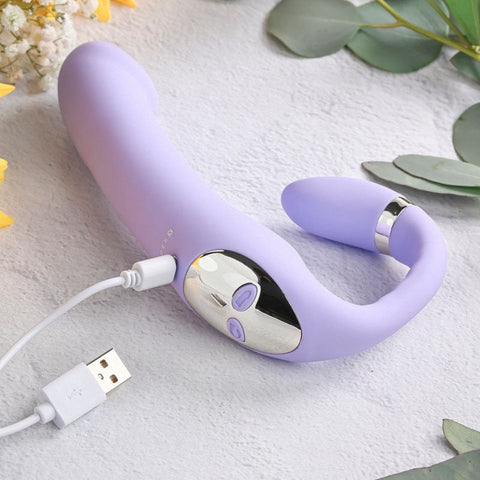 Evolved Gender Xs Lilac Strapless Strap On 10 Speeds of Ecstasy Vibrator - Strap On Sextoys