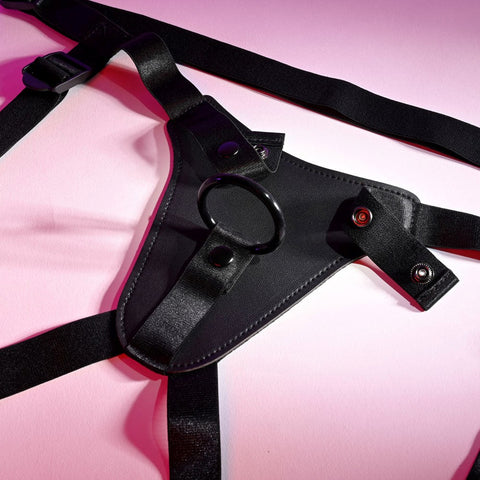 Evolved Gender X Adjustable Waterproof Pleasure Harness with Strap On Compatibility - Strap On Sextoys