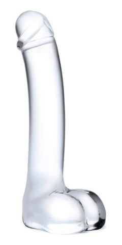 Glas Realistic Curved Glass G Spot Dildo 7 inch Hand Blown Borosilicate - Glass Sex Toys