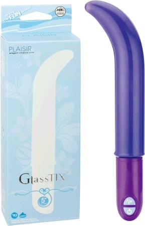 NANMA Corporation GlassTIX Plaisir Glass G Spot Vibrator with 10 Modes - - Glass Sex Toys