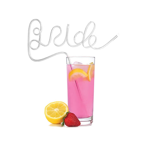 Little Genie Radiant Reusable Straw Glitterati Bride Edition - Bachelorette and Bucks