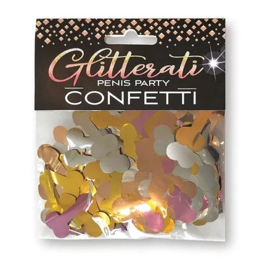 Little Genie Glitterati Confetti Metallic Penis Party Decoration - - Bachelorette and Bucks