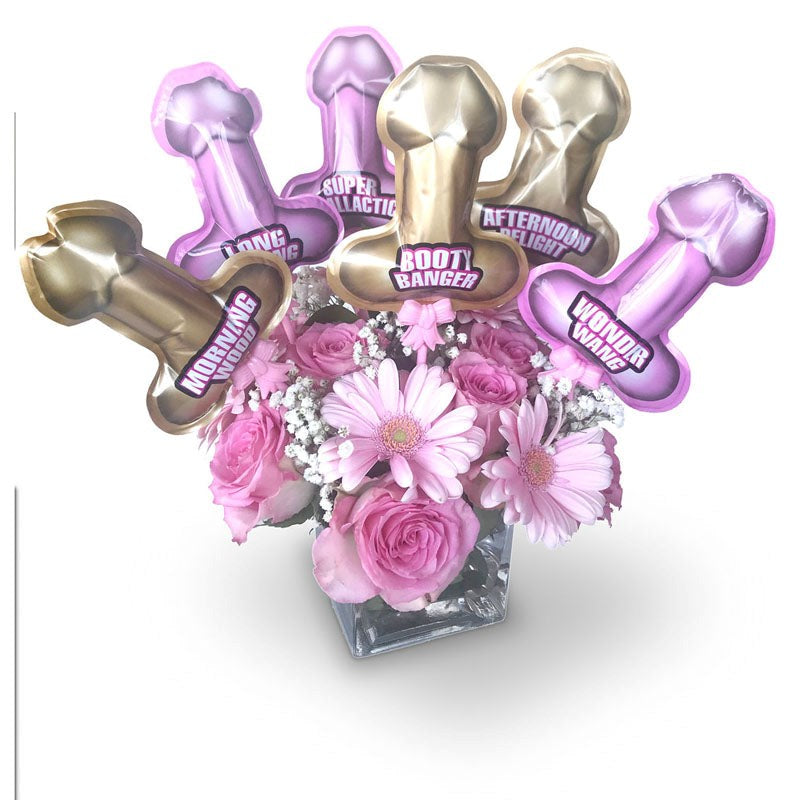 Little Genie Glittering Penis Balloons 6 Pack Glitter Party - - Bachelorette and Bucks