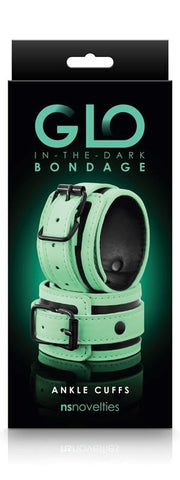 NS Novelties GLO Bondage Ankle Cuffs Glow in the Dark Restraints - Cuffs and Restraints