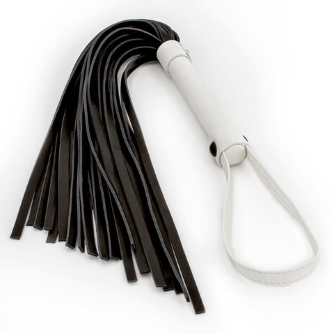 NS Novelties GLO Bondage Flogger with Blacklight Reactive Glow Effect - Whips And Crops