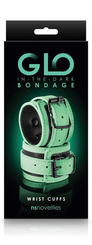 NS Novelties GLO Bondage Wrist Cuffs Glow in Dark Restraint Cuffs - Cuffs and Restraints