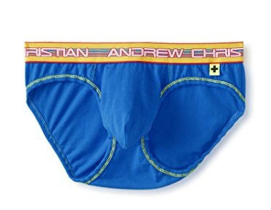Andrew Christian Glow Pop Brief With Almost Naked Royal Blue Package Enhancement - - Mens Briefs And Boxers