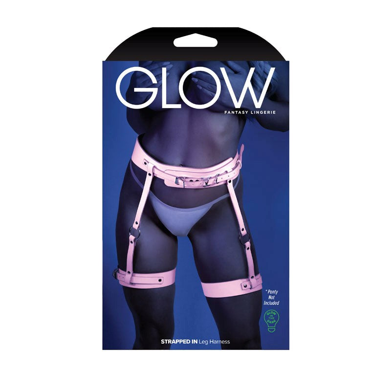 Fantasy Lingerie Luminous Leg Harness Glow in Dark Strapped Design - - Her Fetish