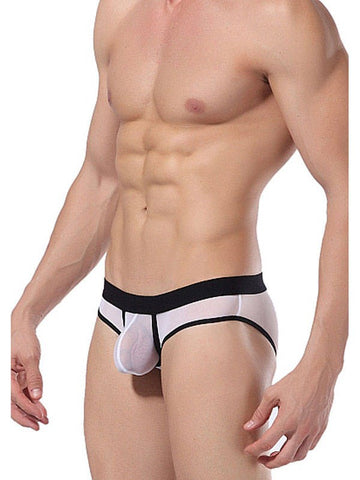 Shots Toys Goodfellas Short White Jockstrap with Enhanced Penis Support - Mens Briefs And Boxers