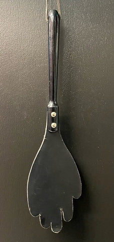 Hells Couture Hand Slapper with Wooden Handle BDSM Impact Toy - Whips And Crops