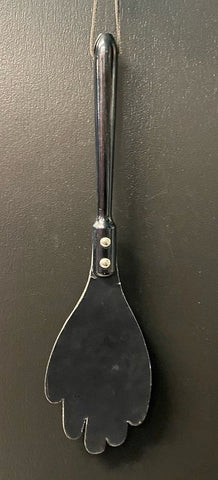 Hells Couture Hand Slapper with Wooden Handle BDSM Impact Toy - Whips And Crops