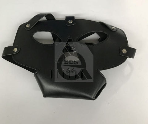 BDStyle Hannibal Prison Hood PVC with Punisher Muzzle Lockable Buckles - Bondage Hoods