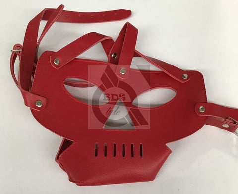 BDStyle Hannibal Prison Hood PVC with Punisher Muzzle Lockable Buckles - Bondage Hoods