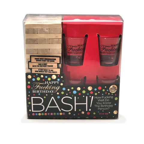 Little Genie Happy Fucking Birthday Bash Adult Party Game with Shot Glasses - Sex Games, Coupons and Tricks