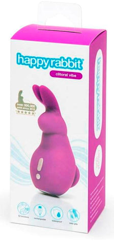 Love Honey Happy Rabbit Mini Ears USB Rechargeable Clitoral Vibrator Dual Ears - Clit Ticklers and Pulsators