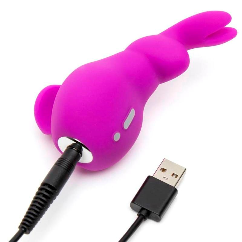 Love Honey Happy Rabbit Mini Ears USB Rechargeable Clitoral Vibrator Dual Ears - - Clit Ticklers and Pulsators