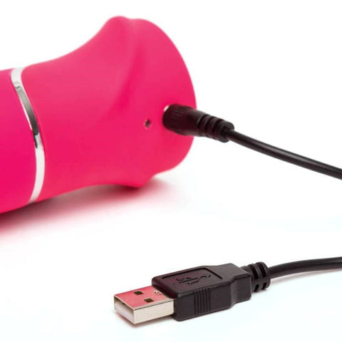 Love Honey Happy Rabbit Rechargeable Realistic Thrusting Vibrator Pink - Rabbit Vibrators