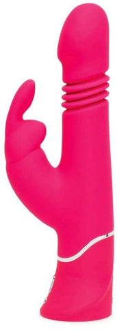 Love Honey Happy Rabbit Rechargeable Realistic Thrusting Vibrator Pink - Rabbit Vibrators