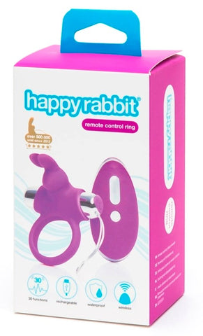 Love Honey Happy Rabbit Remote Control Cock Ring - Remote Control Vibrators