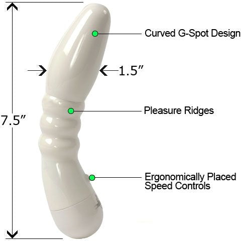 Doc Johnson Harmony Divine White G Spot Massager Multi Speed Vibrator - - G-Spot Vibrators