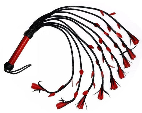 Heatwood Flogger Leather Nine Tail - Whips And Crops