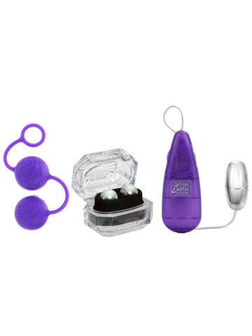 California Exotics Her Kegel Exercisers Sex Kit with Weighted Balls - Love Eggs and Kegel Exercisers