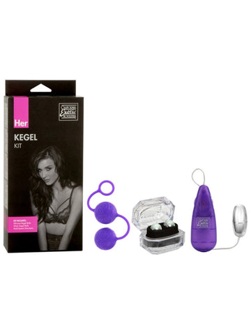 California Exotics Her Kegel Exercisers Sex Kit with Weighted Balls - Love Eggs and Kegel Exercisers